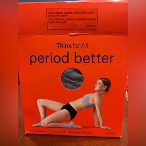 THINX Gray COTTON BRIEF Washable PERIOD-PROOF PANTIES Sz M